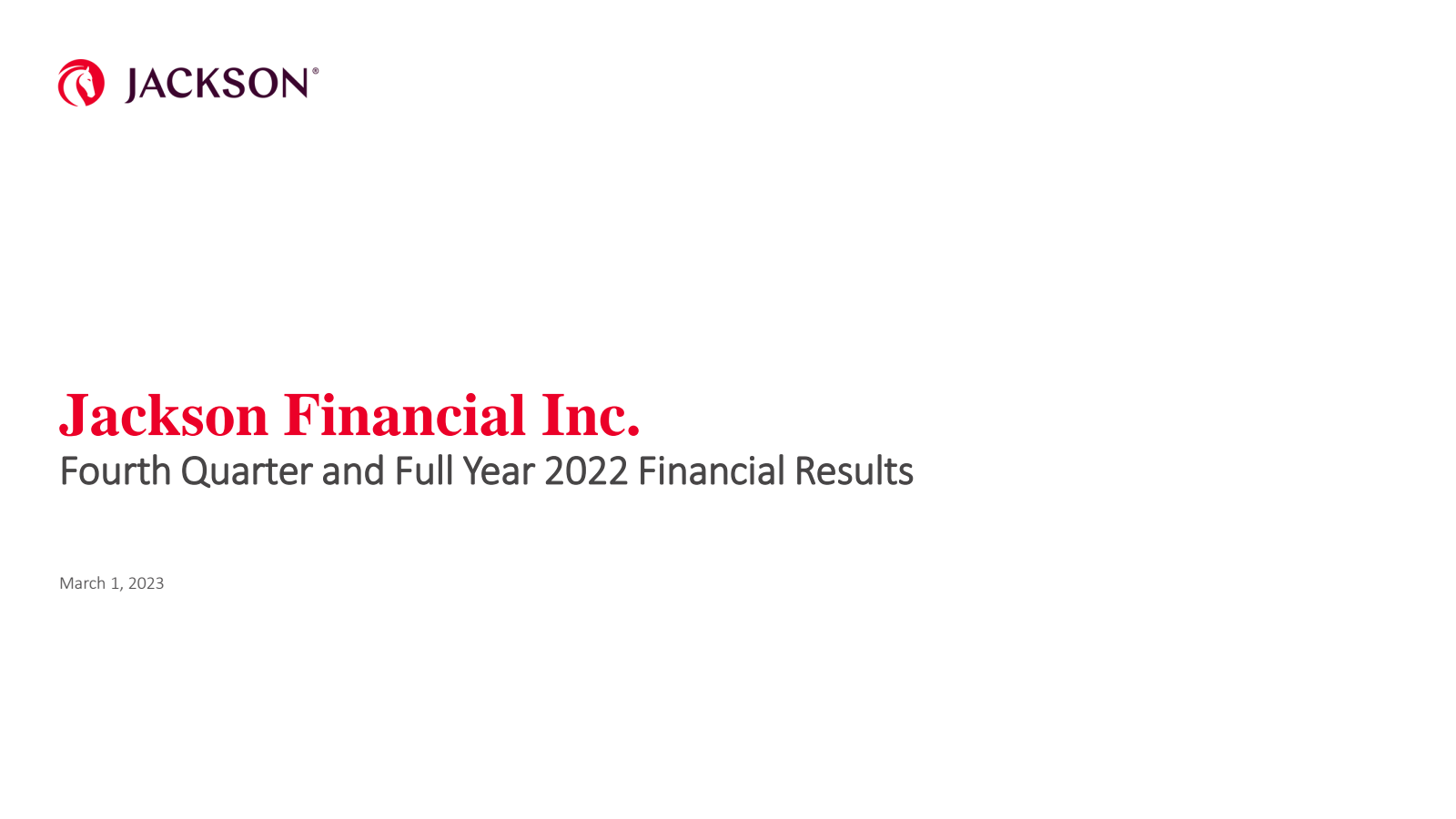 Jackson Financial's Q4 2022 Slide Deck
