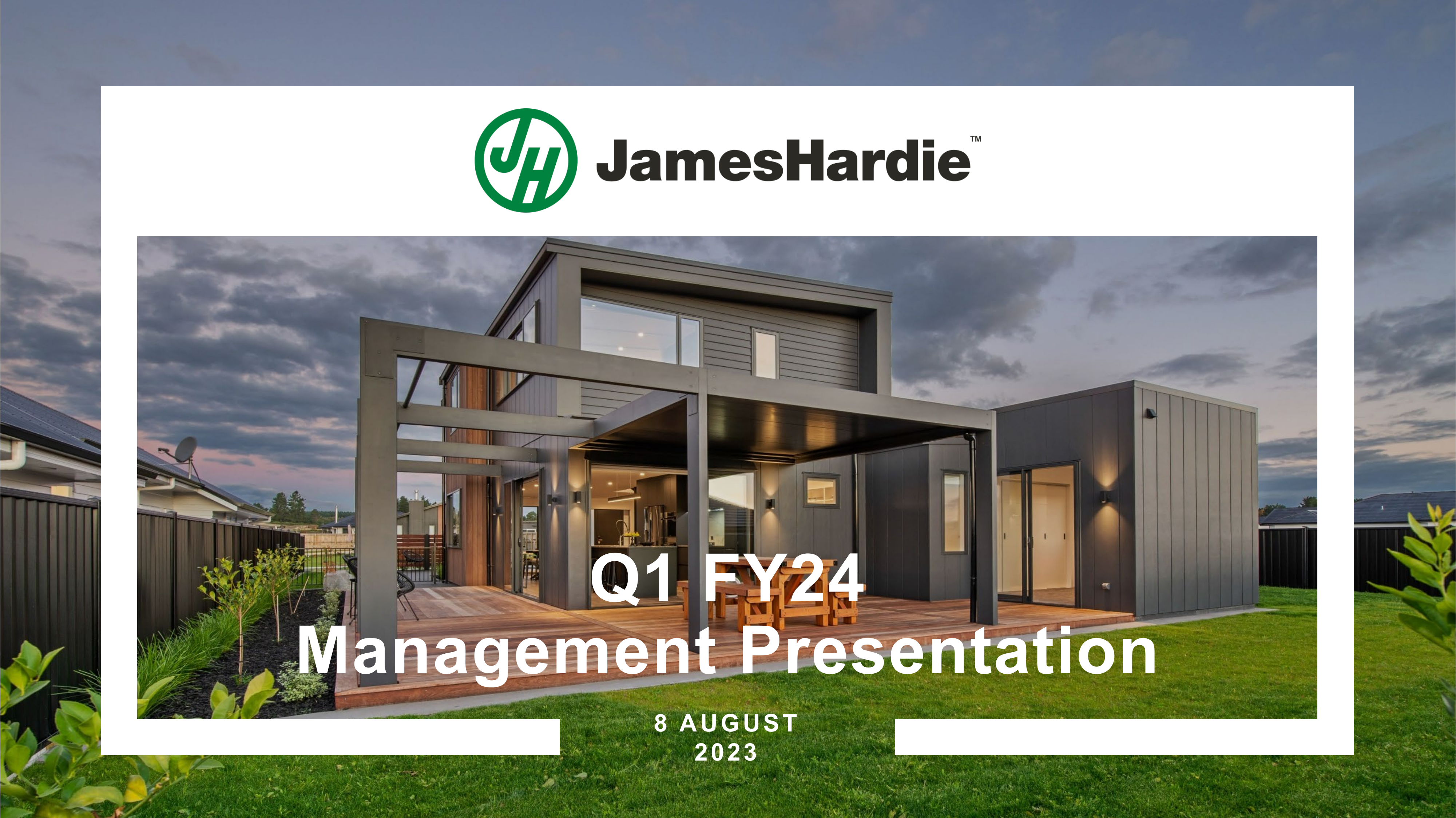 James Hardie Industries' Q1 2024 Slide Deck