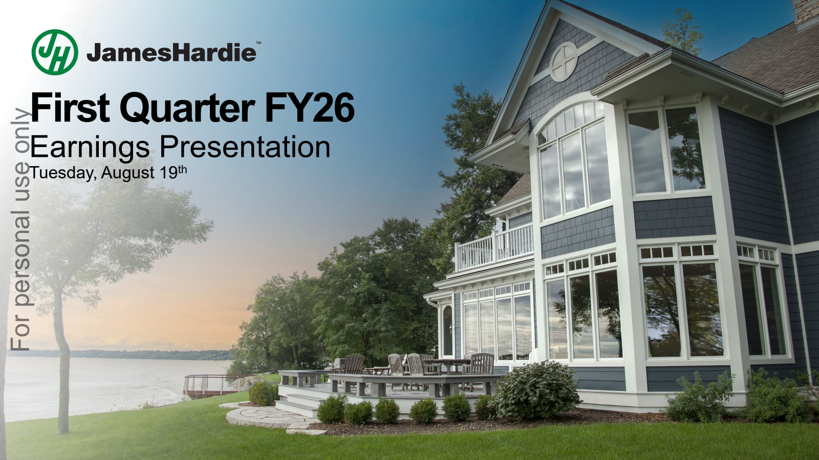 James Hardie Industries' Q1 2026 Slide Deck