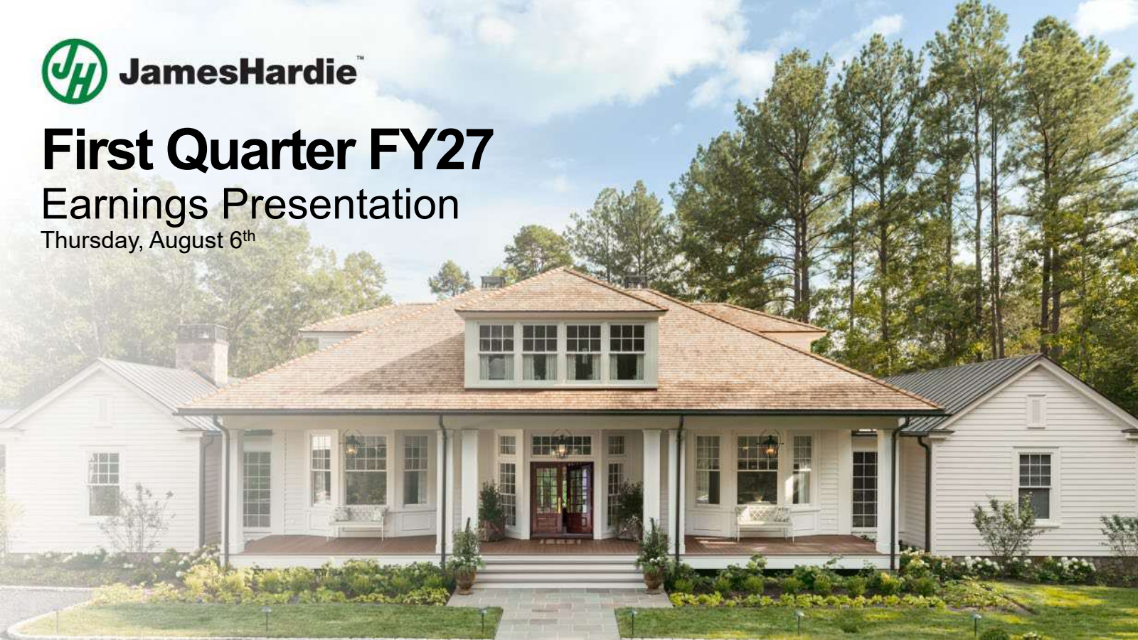 James Hardie Industries' Q1 2027 Slide Deck