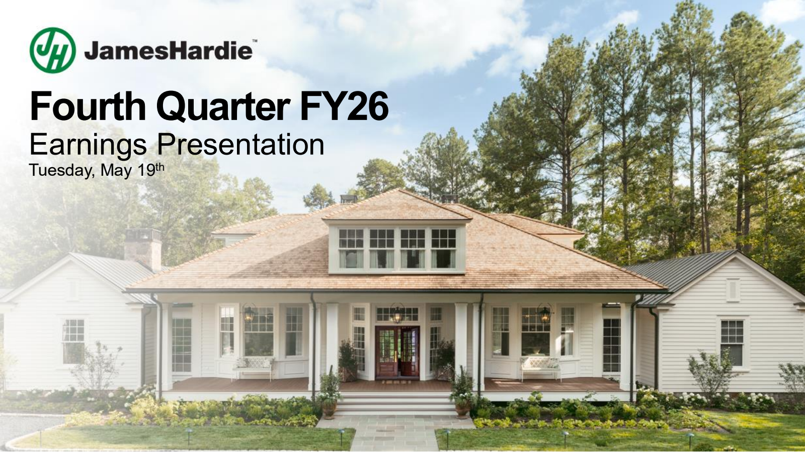 James Hardie Industries' Q4 2026 Slide Deck