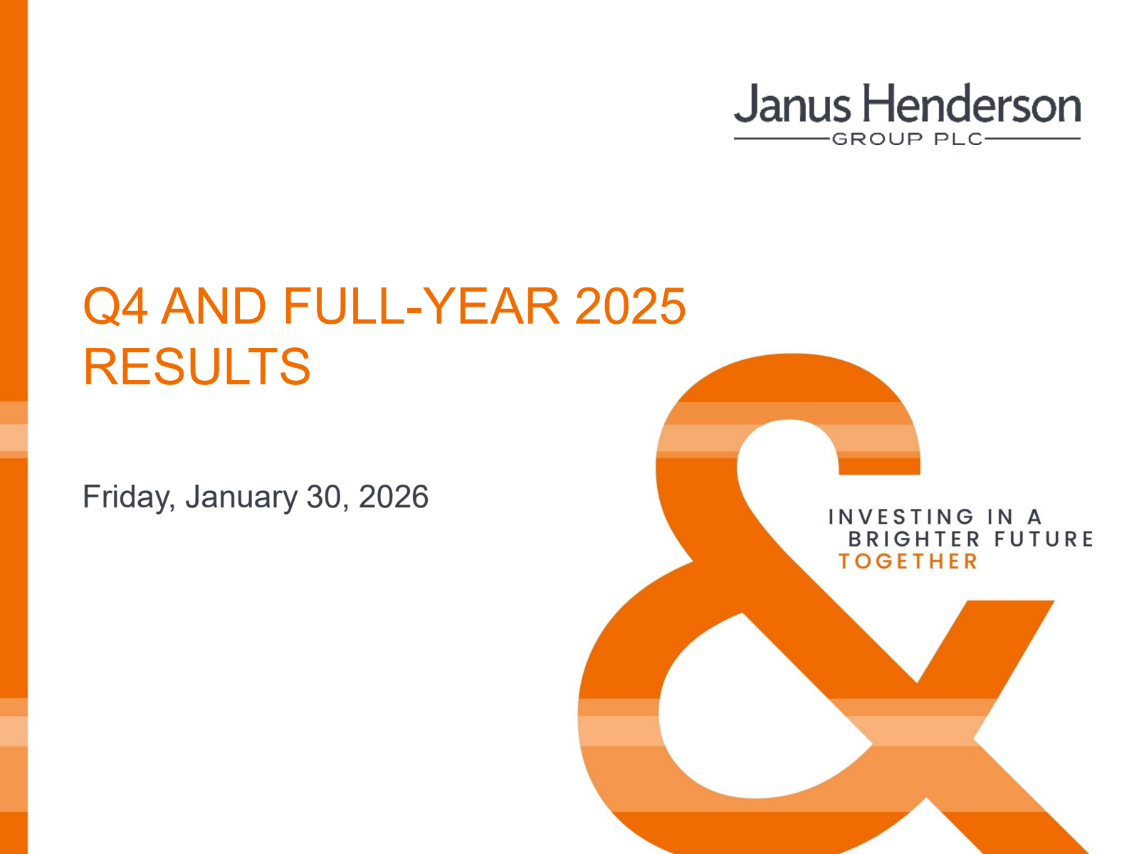 Janus Henderson Group's Q4 2025 Slide Deck