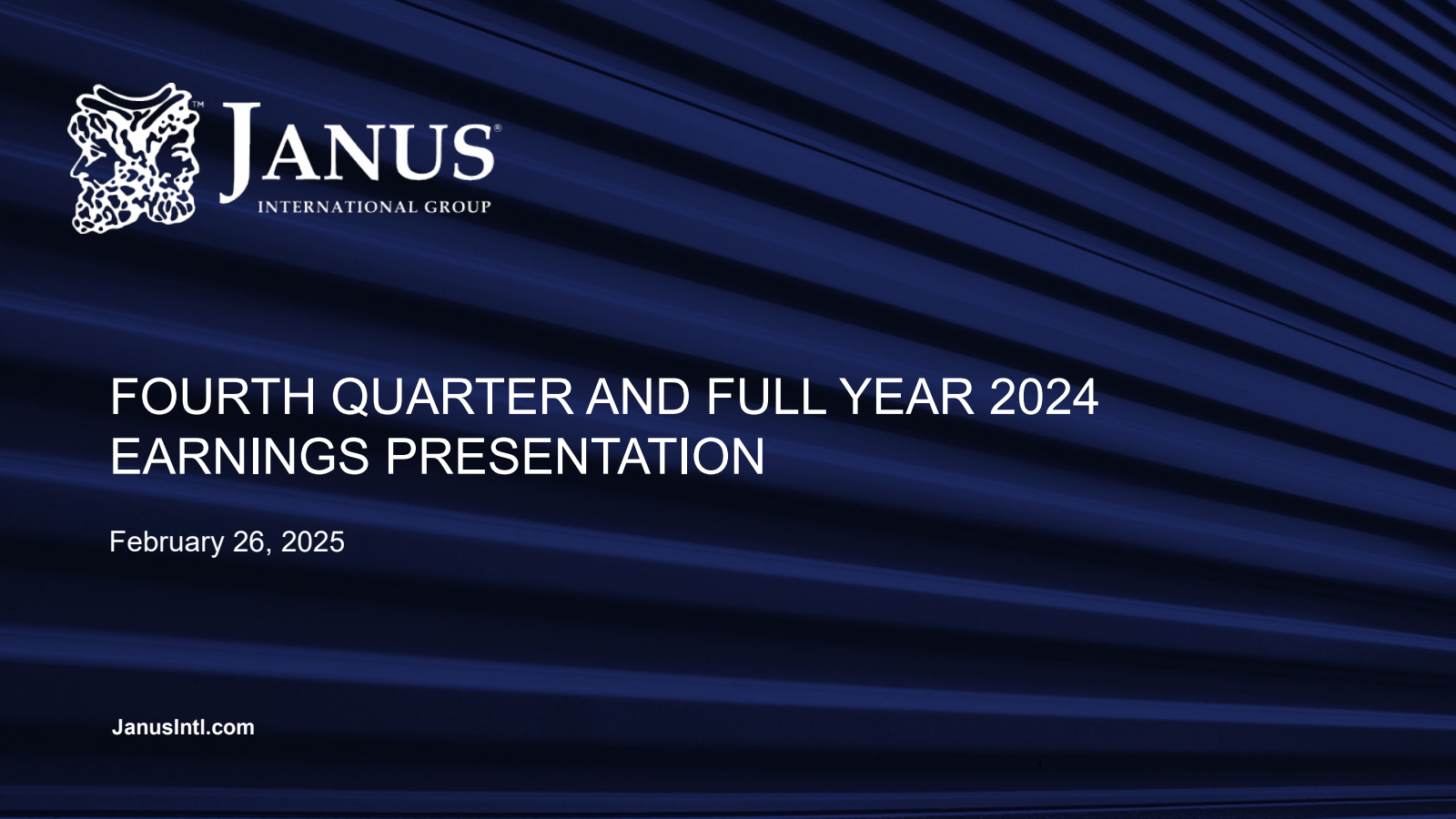 Janus International Group's Q4 2024 Slide Deck