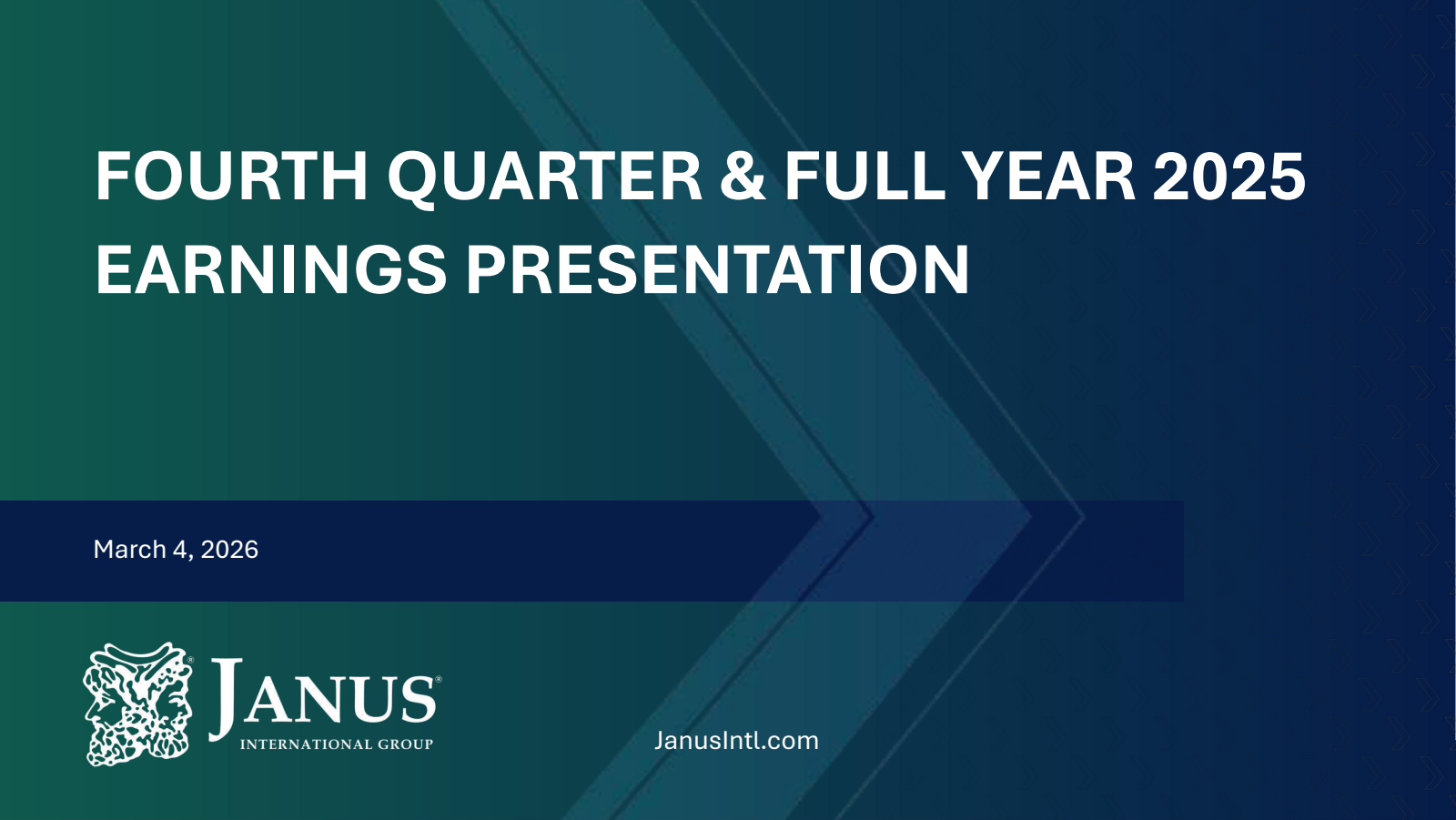 Janus International Group's Q4 2025 Slide Deck