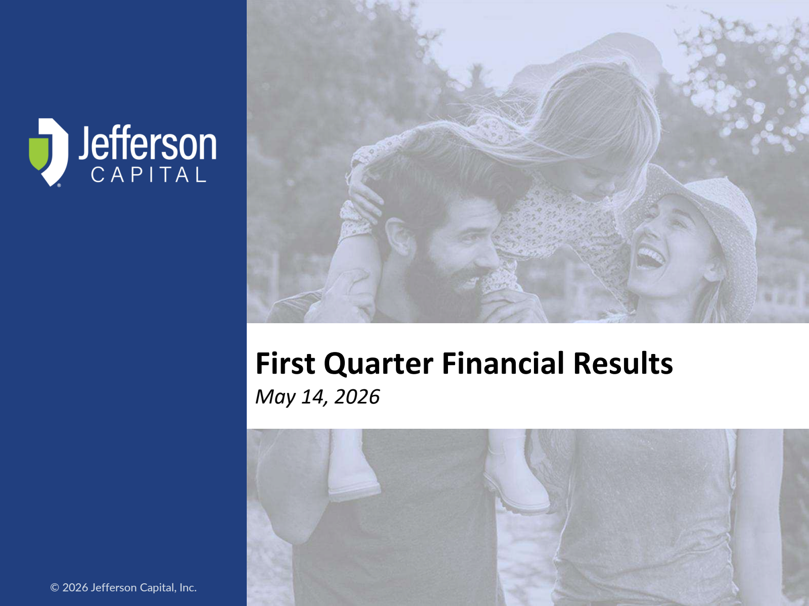 Jernigan Capital's Q1 2026 Slide Deck