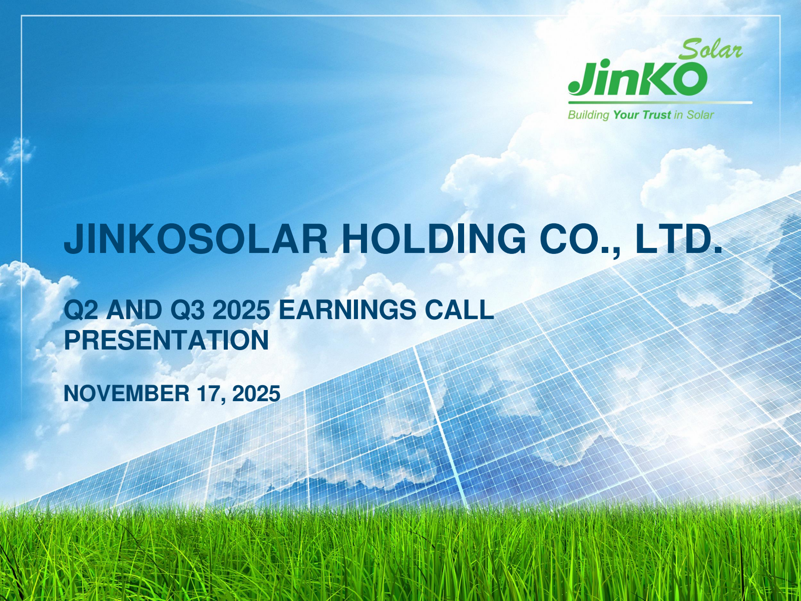 JinkoSolar's Q2 2025 Slide Deck