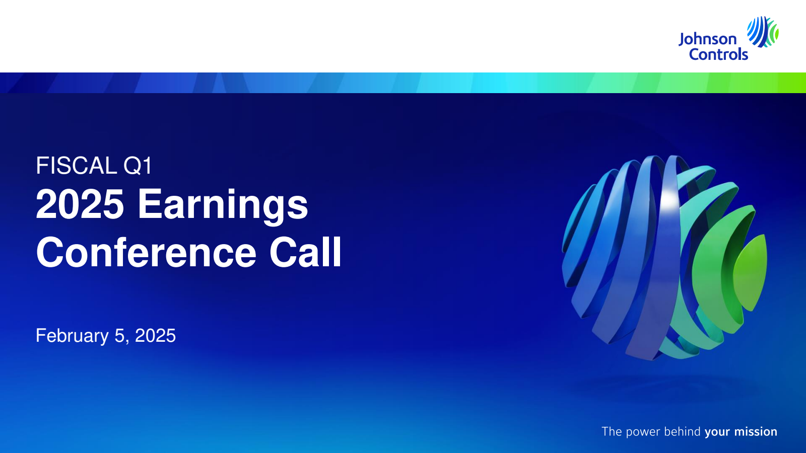 Johnson Controls International's Q1 2025 Slide Deck