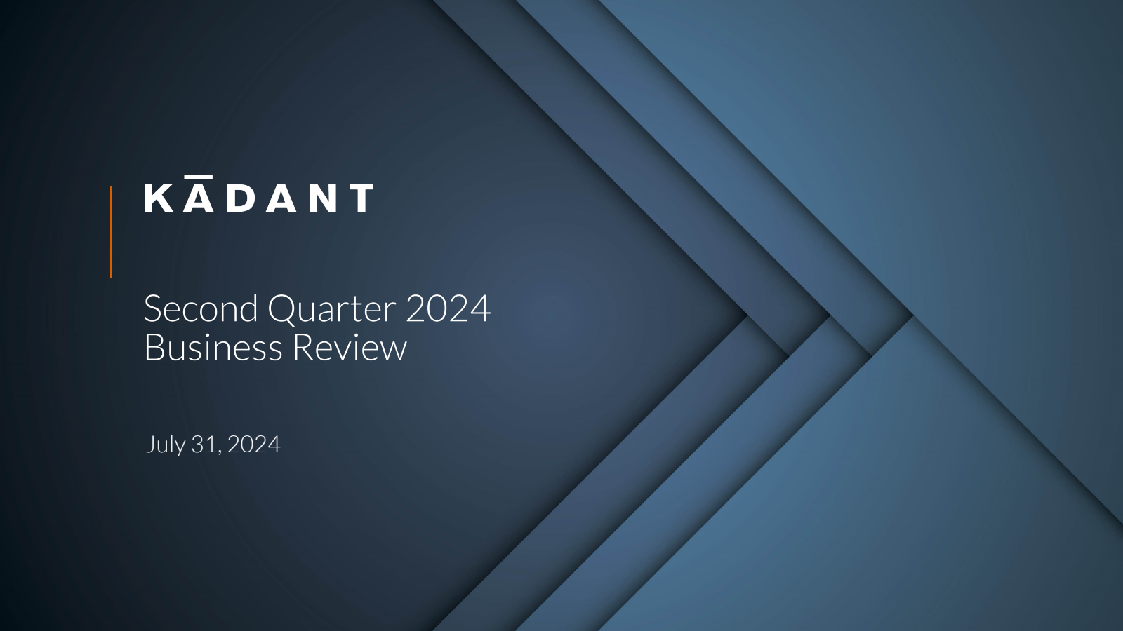 Kadant's Q2 2024 Slide Deck