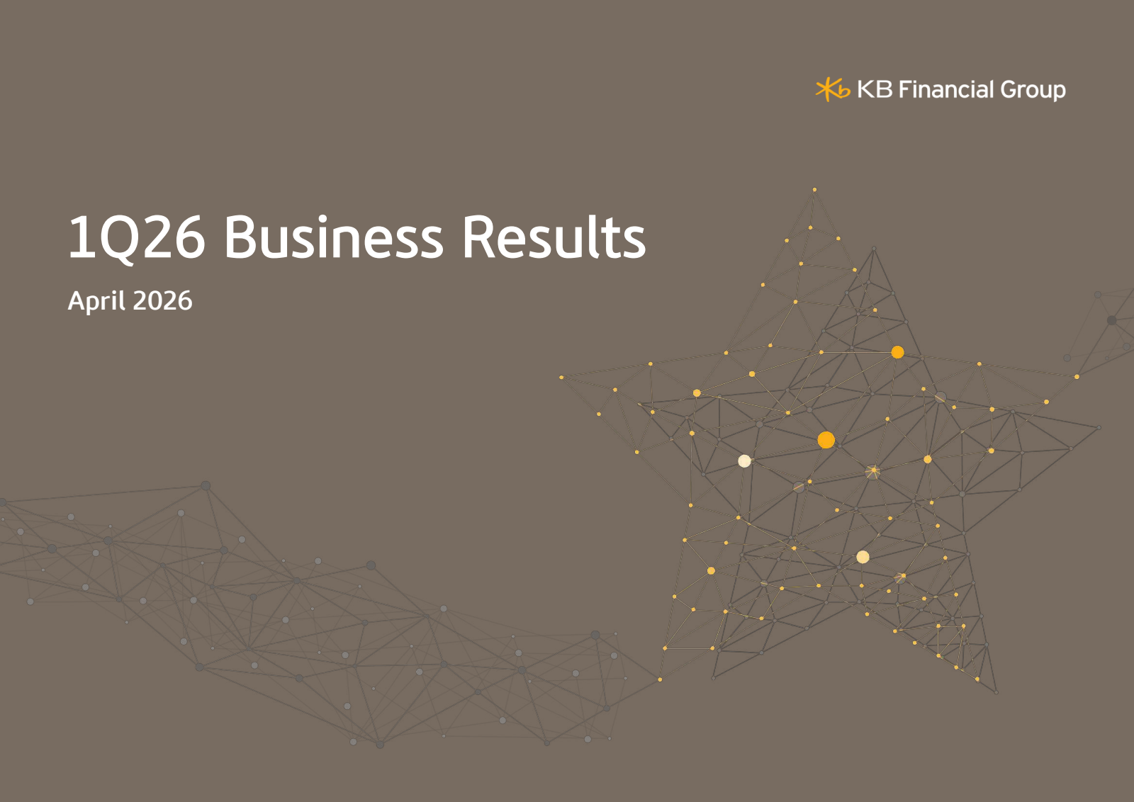 KB Financial Group's Q1 2026 Slide Deck