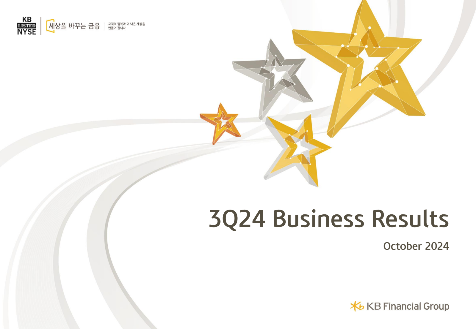 KB Financial Group's Q3 2024 Slide Deck