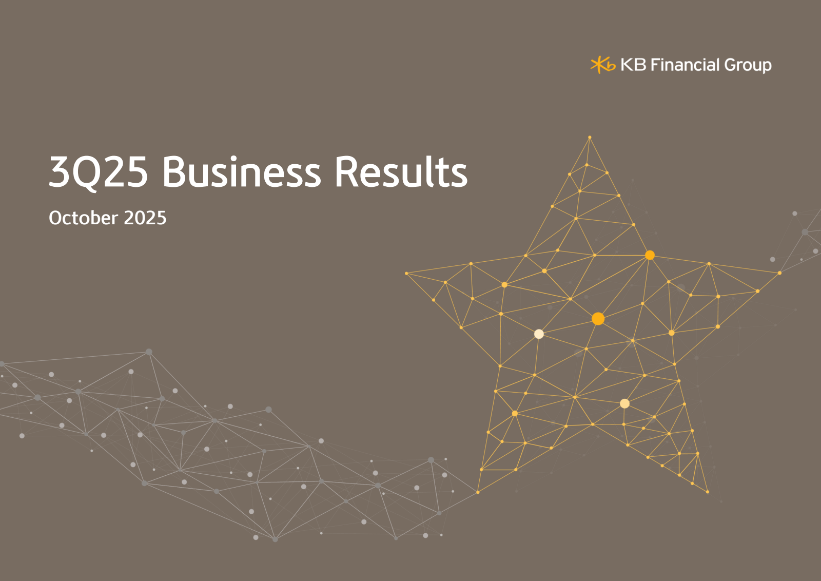 KB Financial Group's Q3 2025 Slide Deck