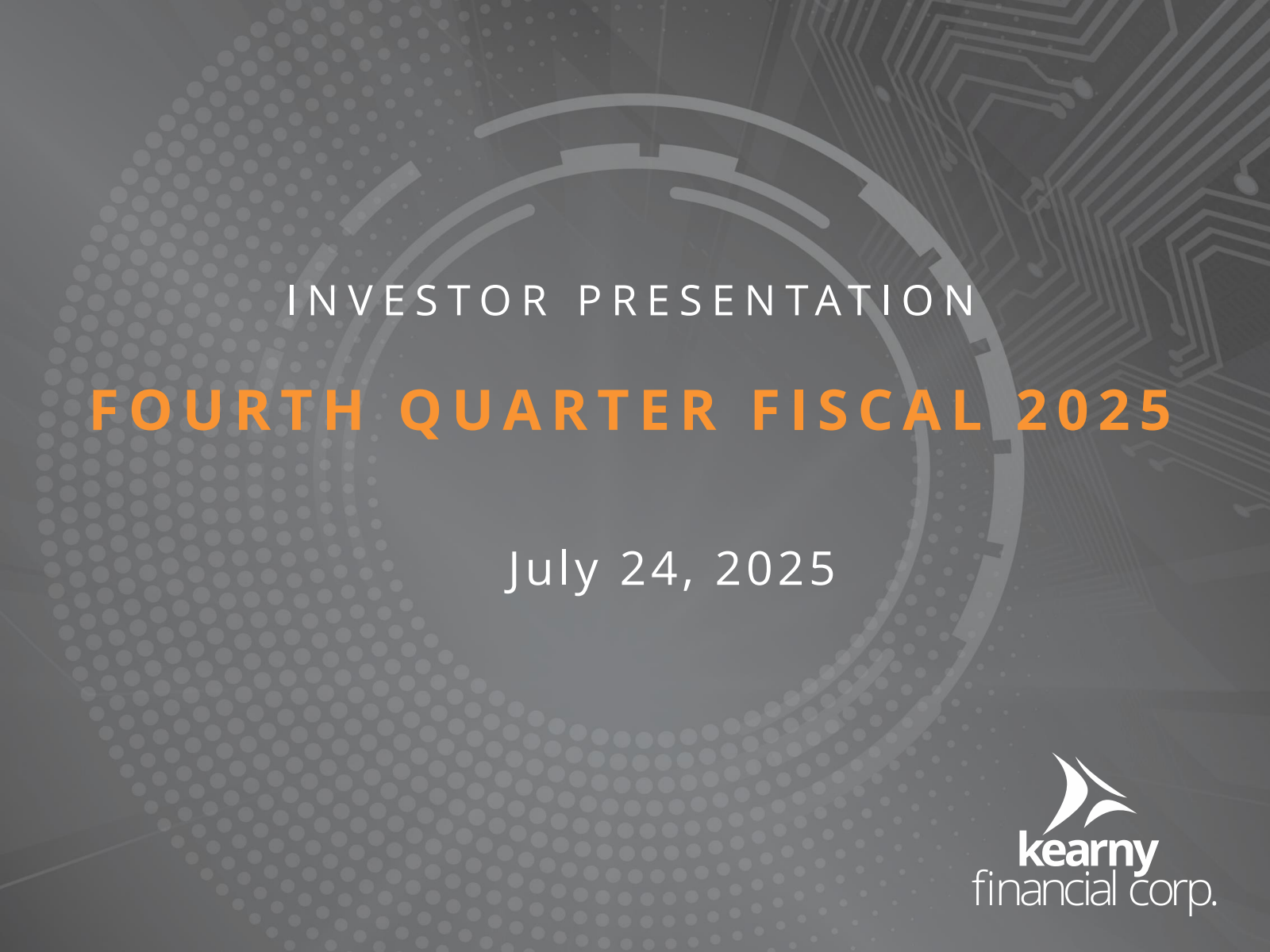 Kearny Financial's Q4 2025 Slide Deck