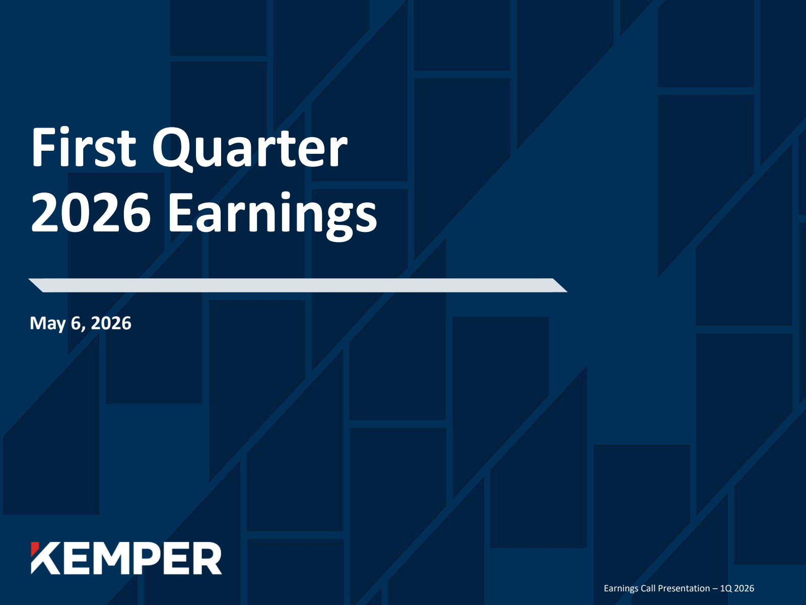 Kemper's Q1 2026 Slide Deck