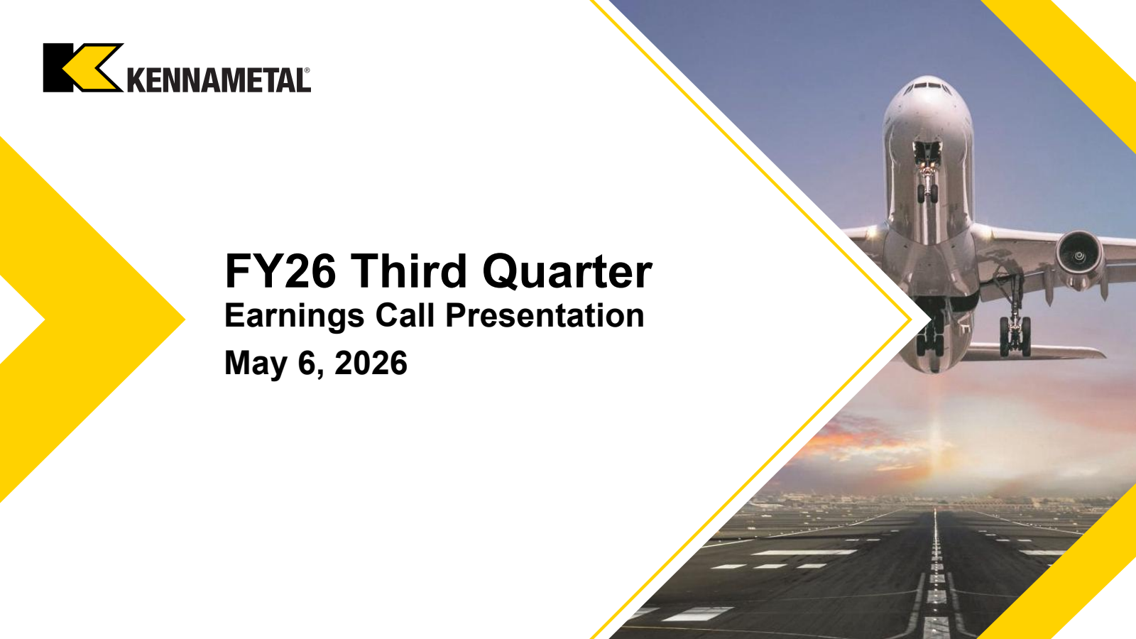 Kennametal's Q3 2026 Slide Deck