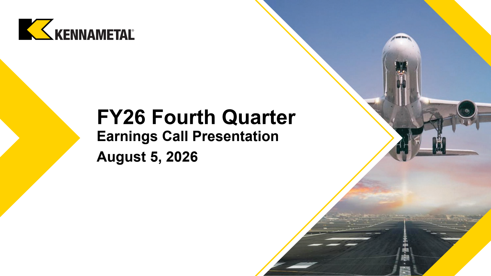 Kennametal's Q4 2026 Slide Deck