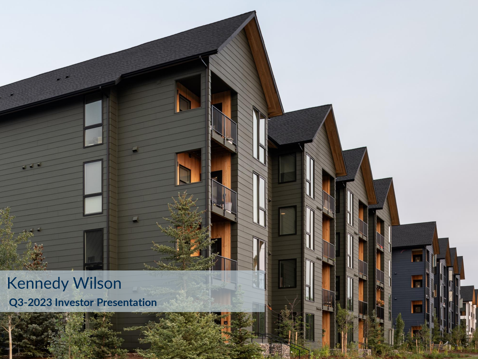 Kennedy-Wilson's Q3 2023 Slide Deck