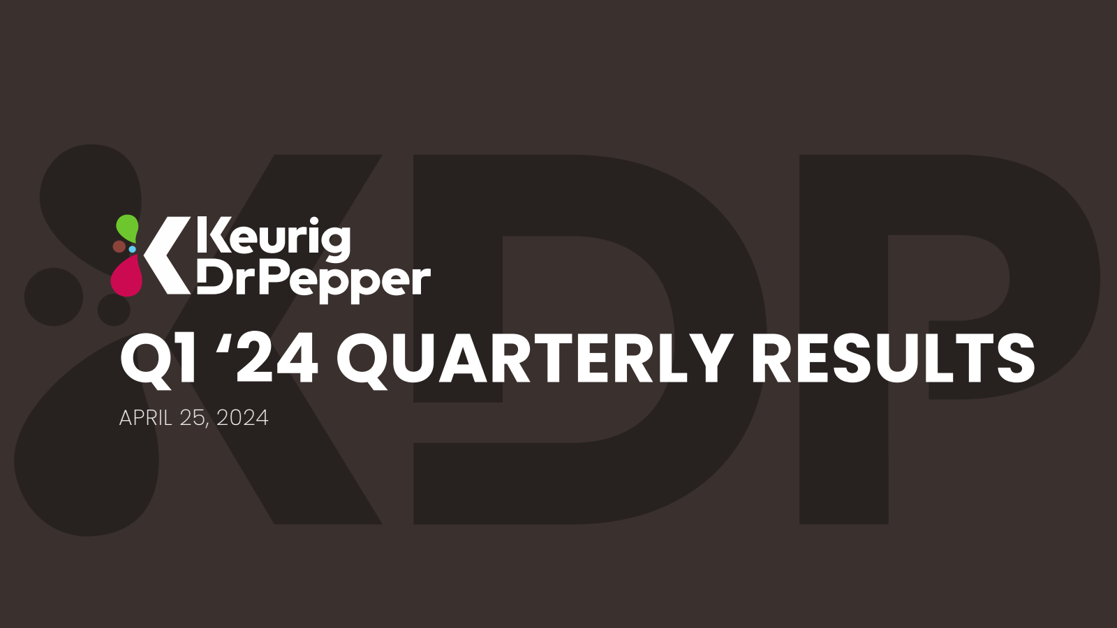 Keurig Dr Pepper's Q1 2024 Slide Deck