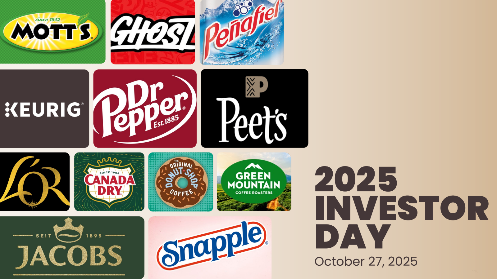 Keurig Dr Pepper's Q3 2025 Slide Deck