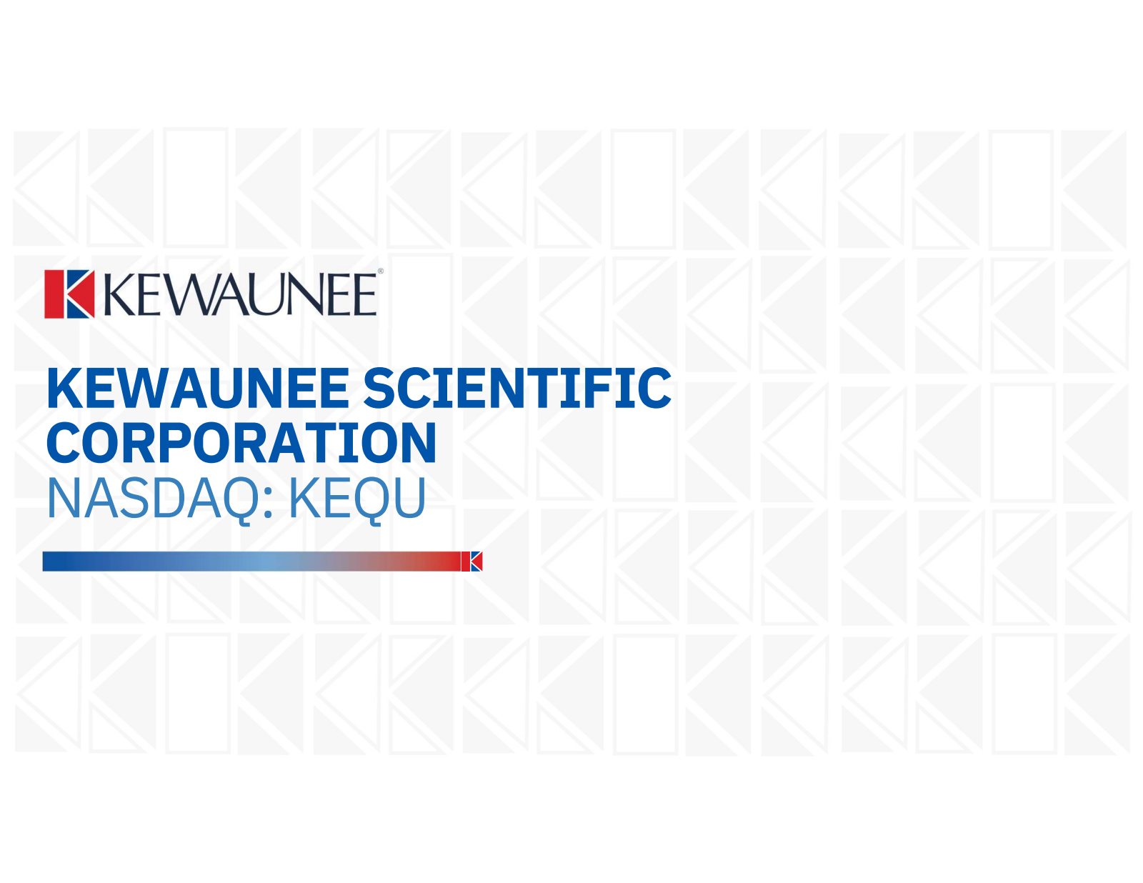 Kewaunee Scientific's Q1 2026 Slide Deck