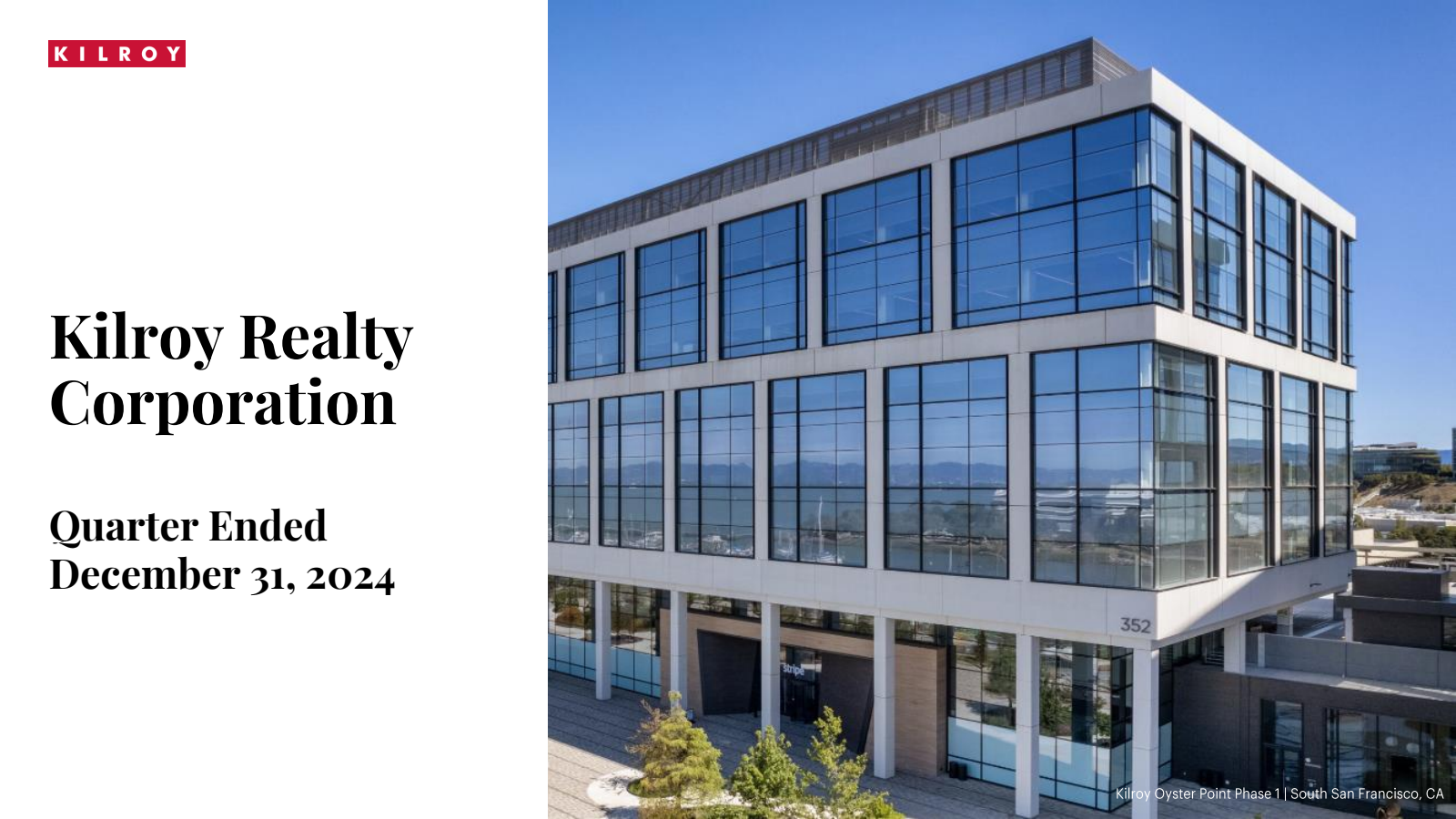 Kilroy Realty's Q4 2024 Slide Deck
