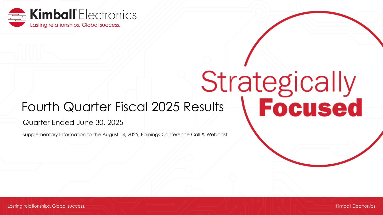 Kimball Electronics' Q4 2025 Slide Deck
