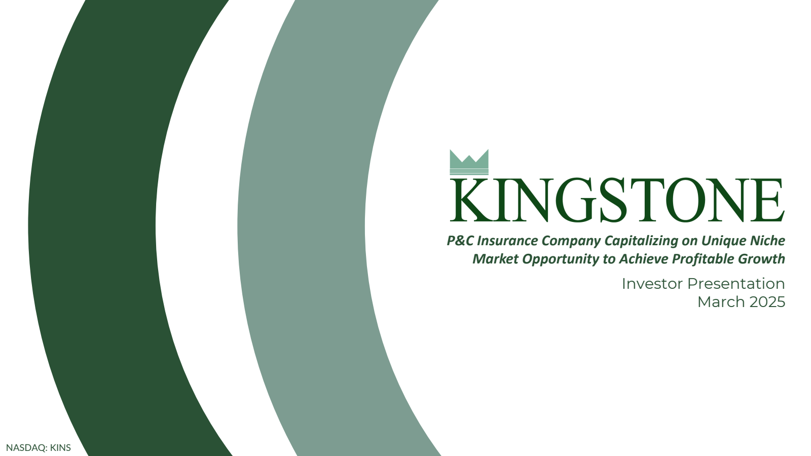 Kingstone Companies' Q4 2024 Slide Deck