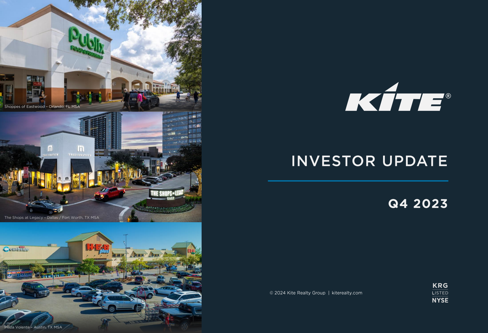 Kite Realty Group Trust's Q4 2023 Slide Deck