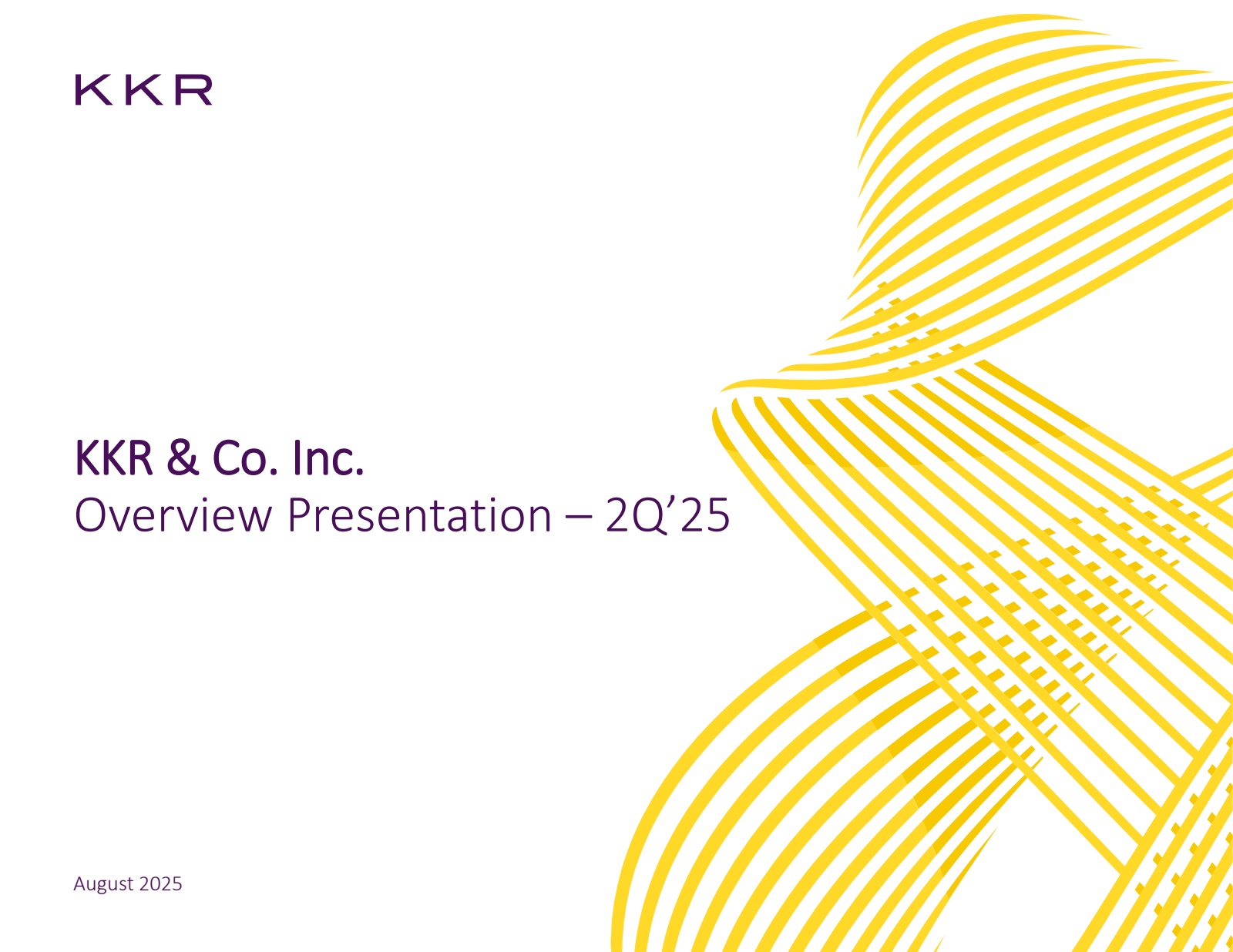 KKR & Co. Inc.'s Q2 2025 Slide Deck