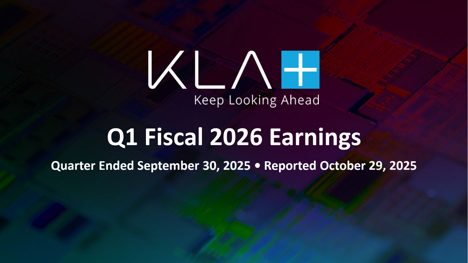 KLA's Q1 2026 Slide Deck