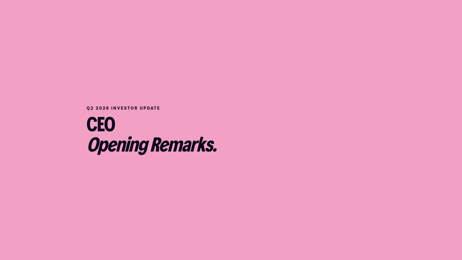 Klarna Group's Q2 2026 Slide Deck