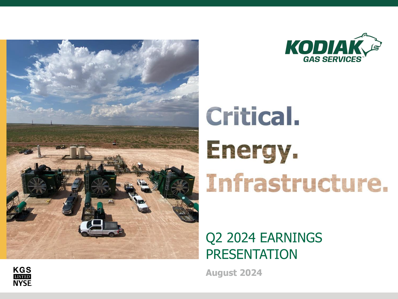 Kodiak Gas Services' Q2 2024 Slide Deck