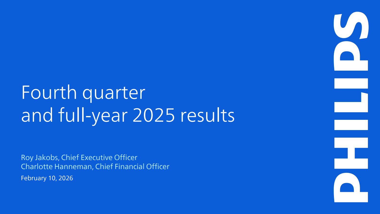 Koninklijke Philips' Q4 2025 Slide Deck