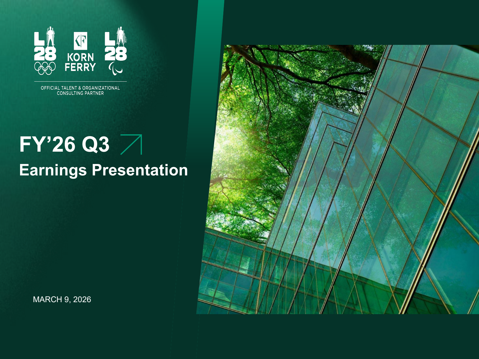 Korn/Ferry International's Q3 2026 Slide Deck