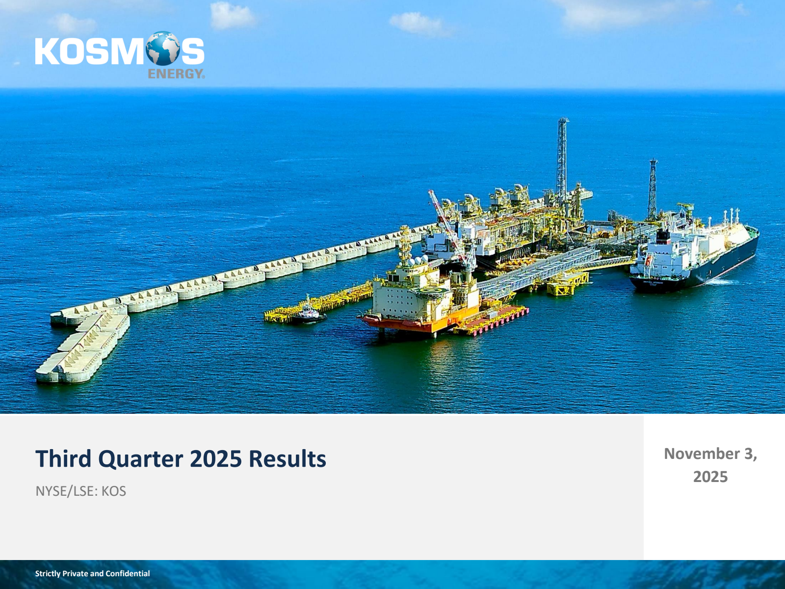 Kosmos Energy's Q3 2025 Slide Deck