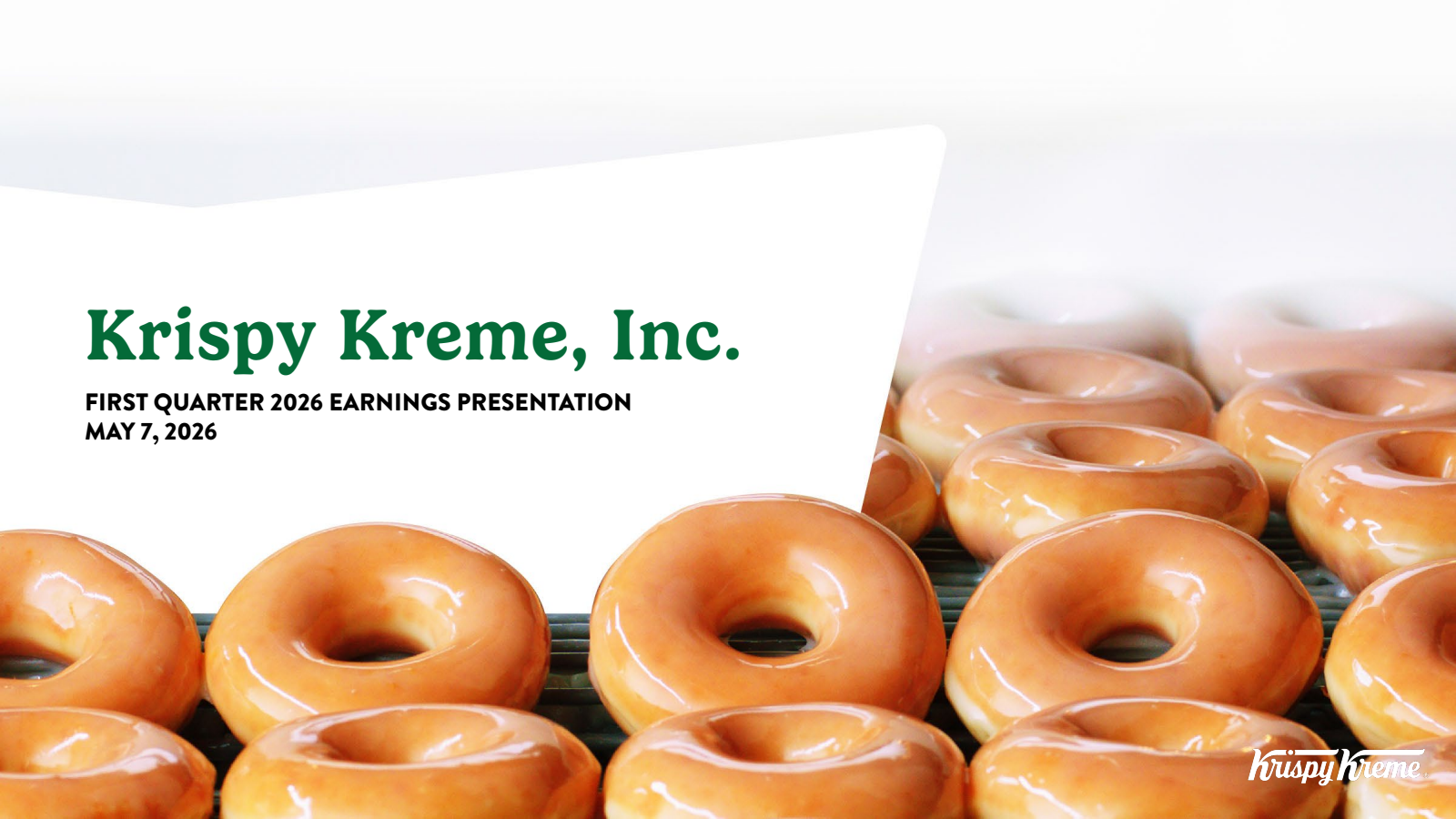 Krispy Kreme's Q1 2026 Slide Deck