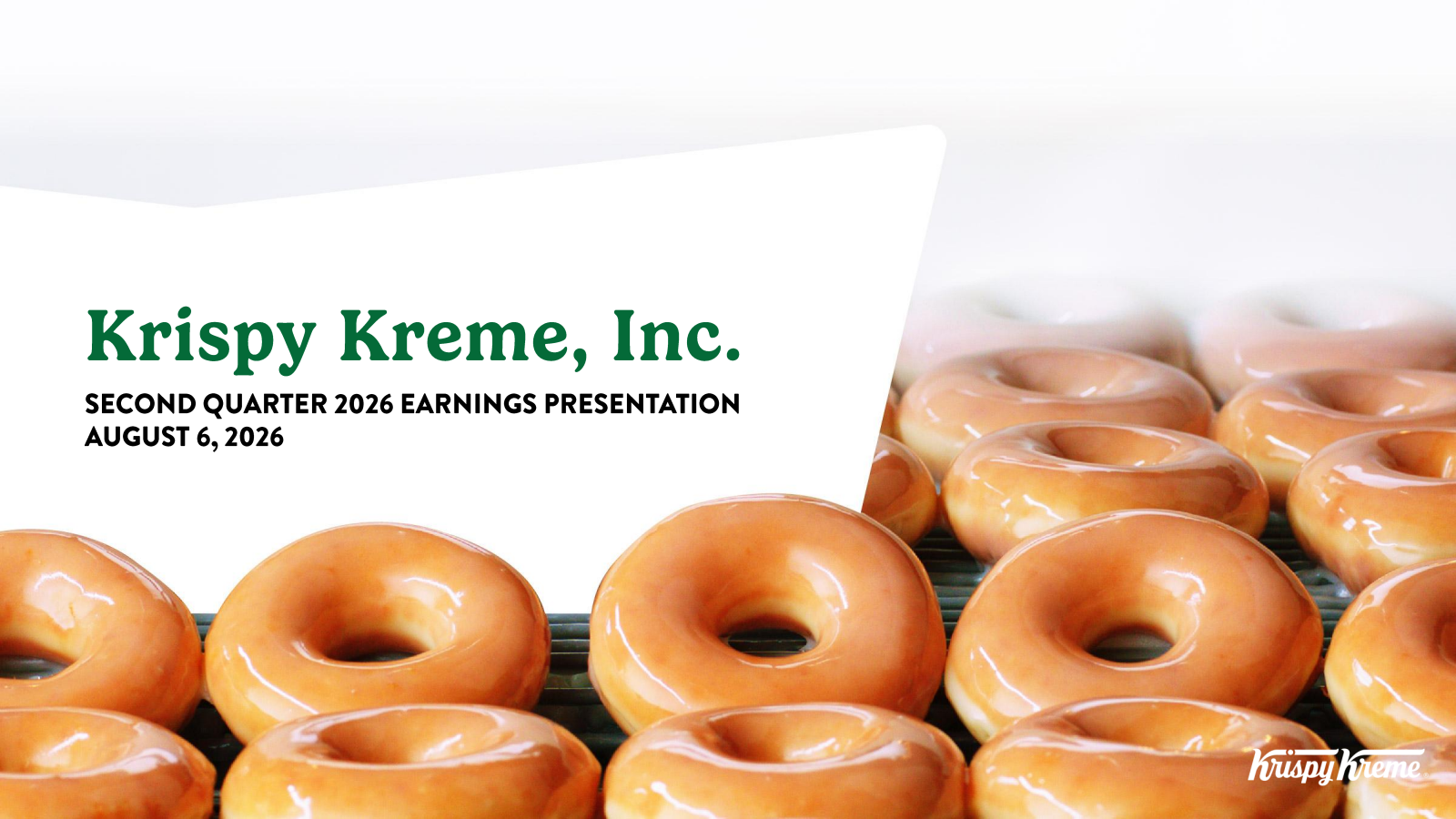 Krispy Kreme's Q2 2026 Slide Deck