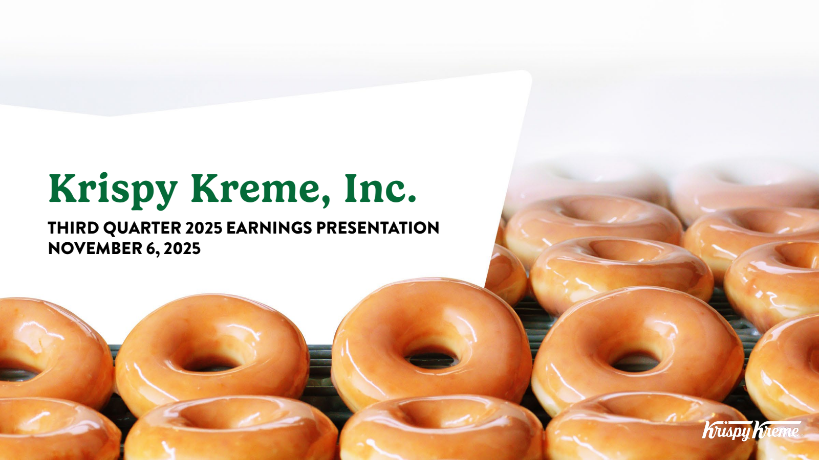 Krispy Kreme's Q3 2025 Slide Deck