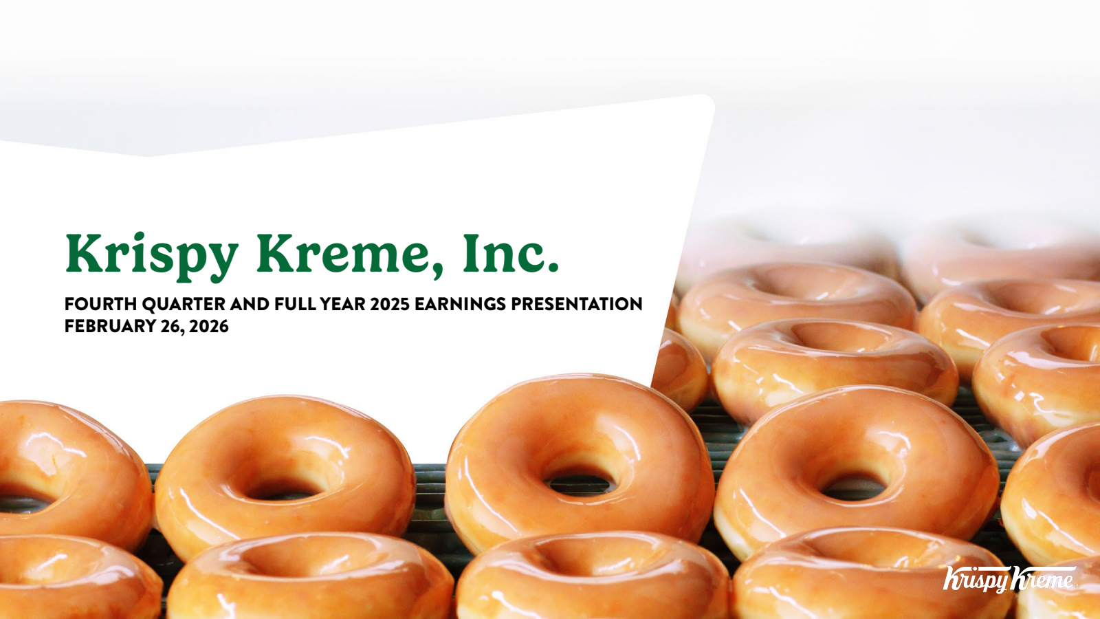 Krispy Kreme's Q4 2025 Slide Deck