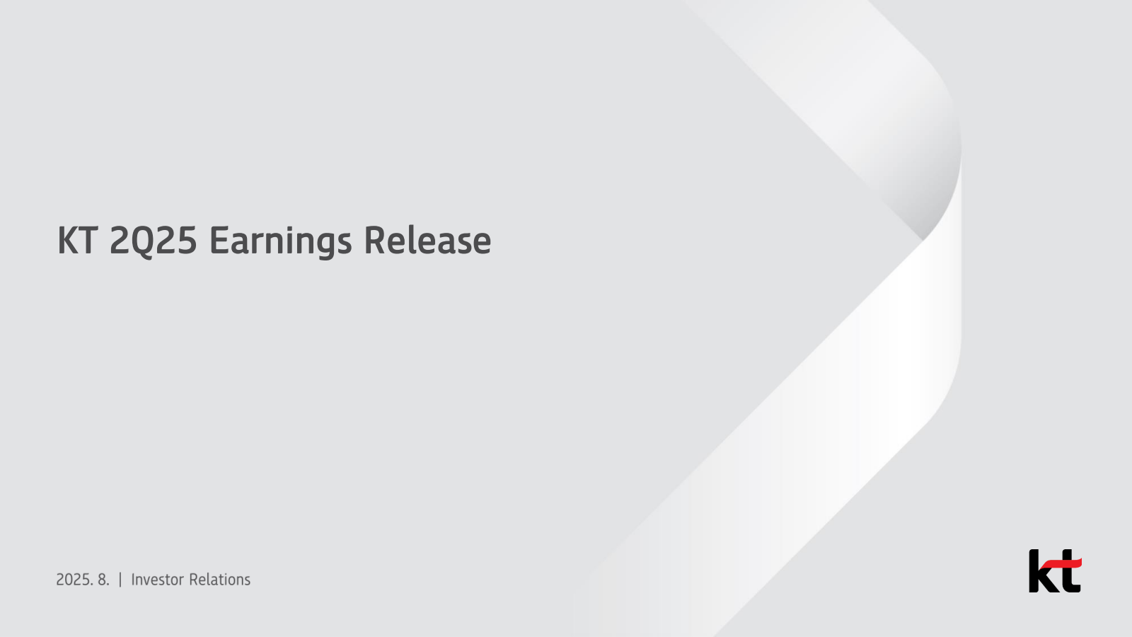 KT's Q2 2025 Slide Deck