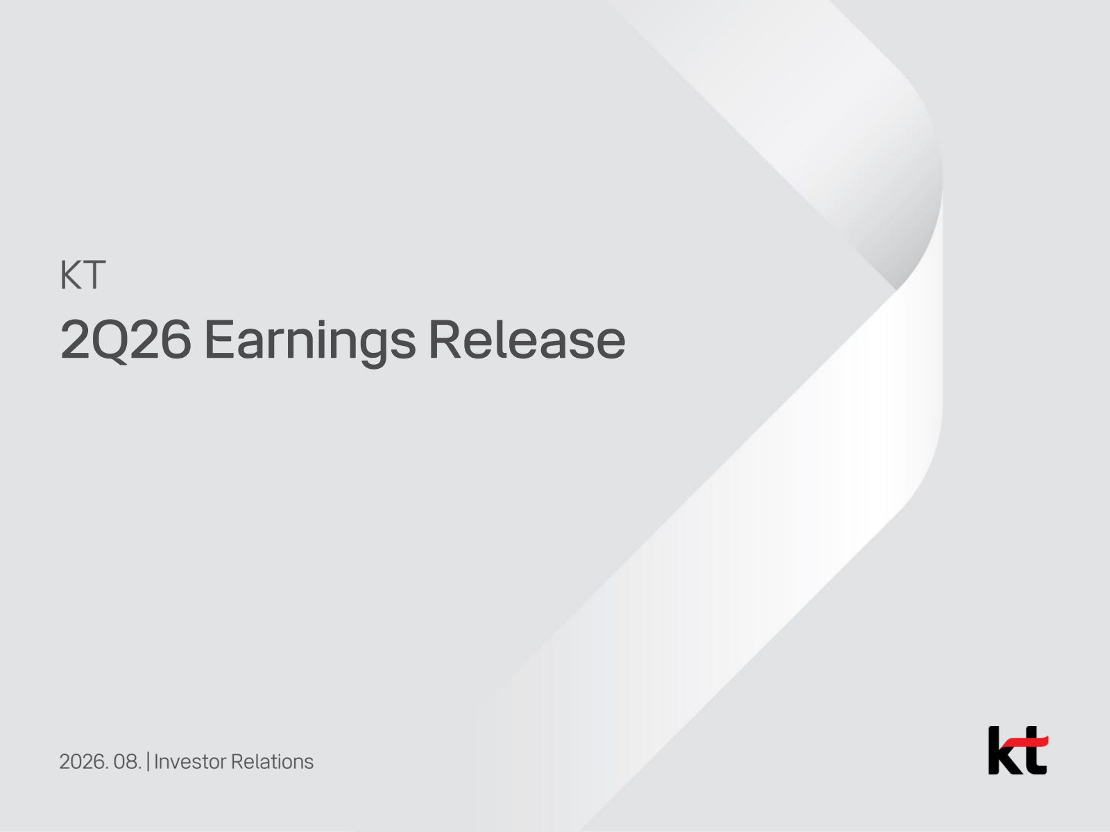 KT's Q2 2026 Slide Deck