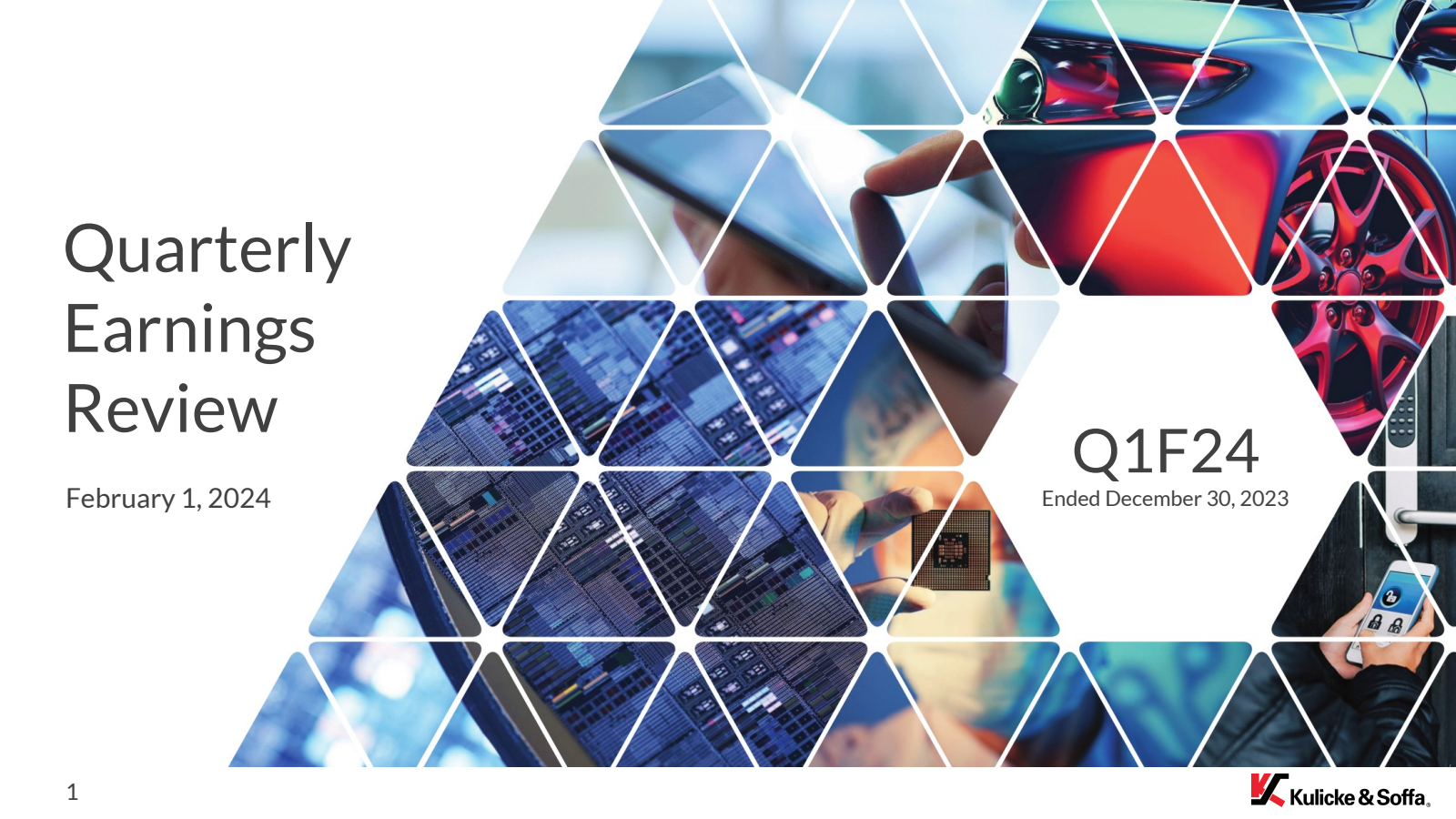 Kulicke and Soffa Industries' Q1 2024 Slide Deck