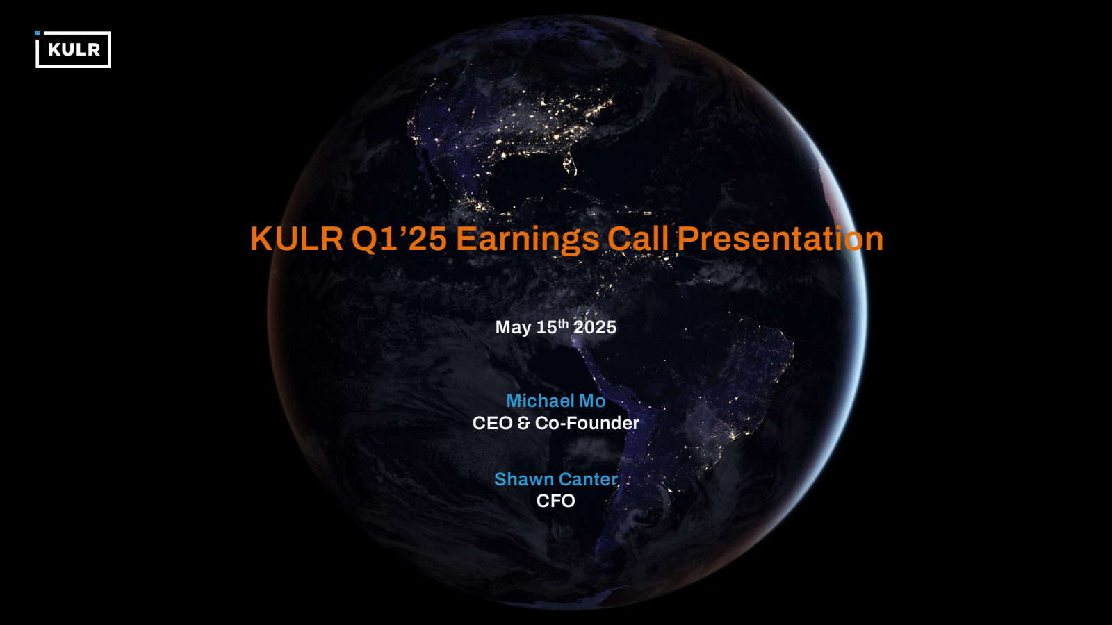 KULR Technology Group's Q1 2025 Slide Deck