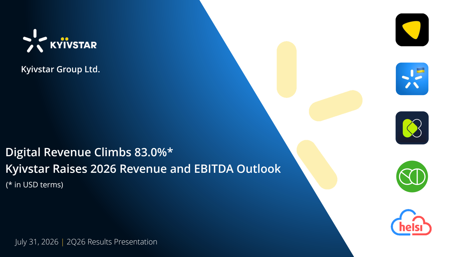Kyivstar Group's Q2 2026 Slide Deck