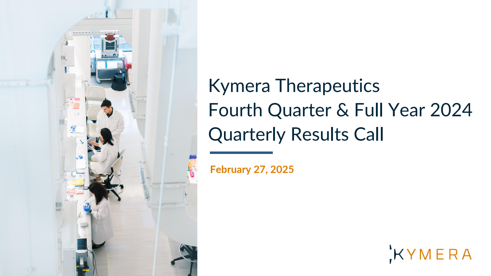 Kymera Therapeutics' Q4 2024 Slide Deck