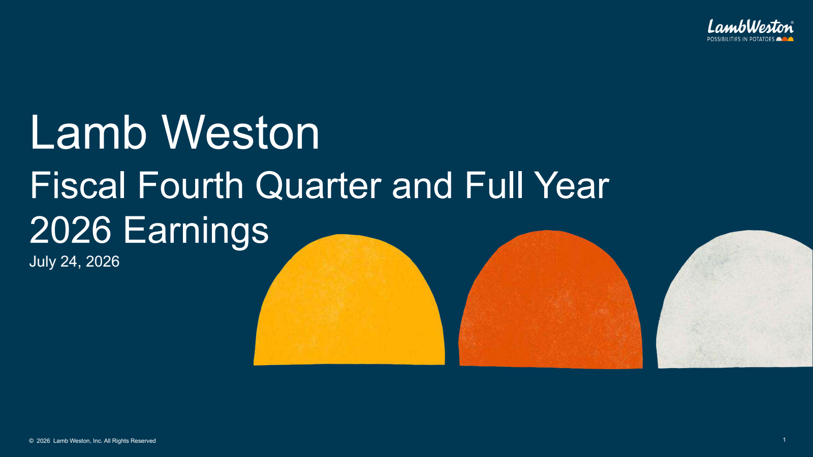 Lamb Weston's Q4 2026 Slide Deck