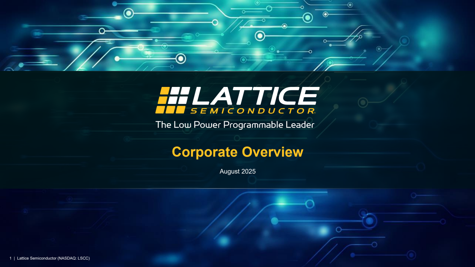 Lattice Semiconductor's Q2 2025 Slide Deck
