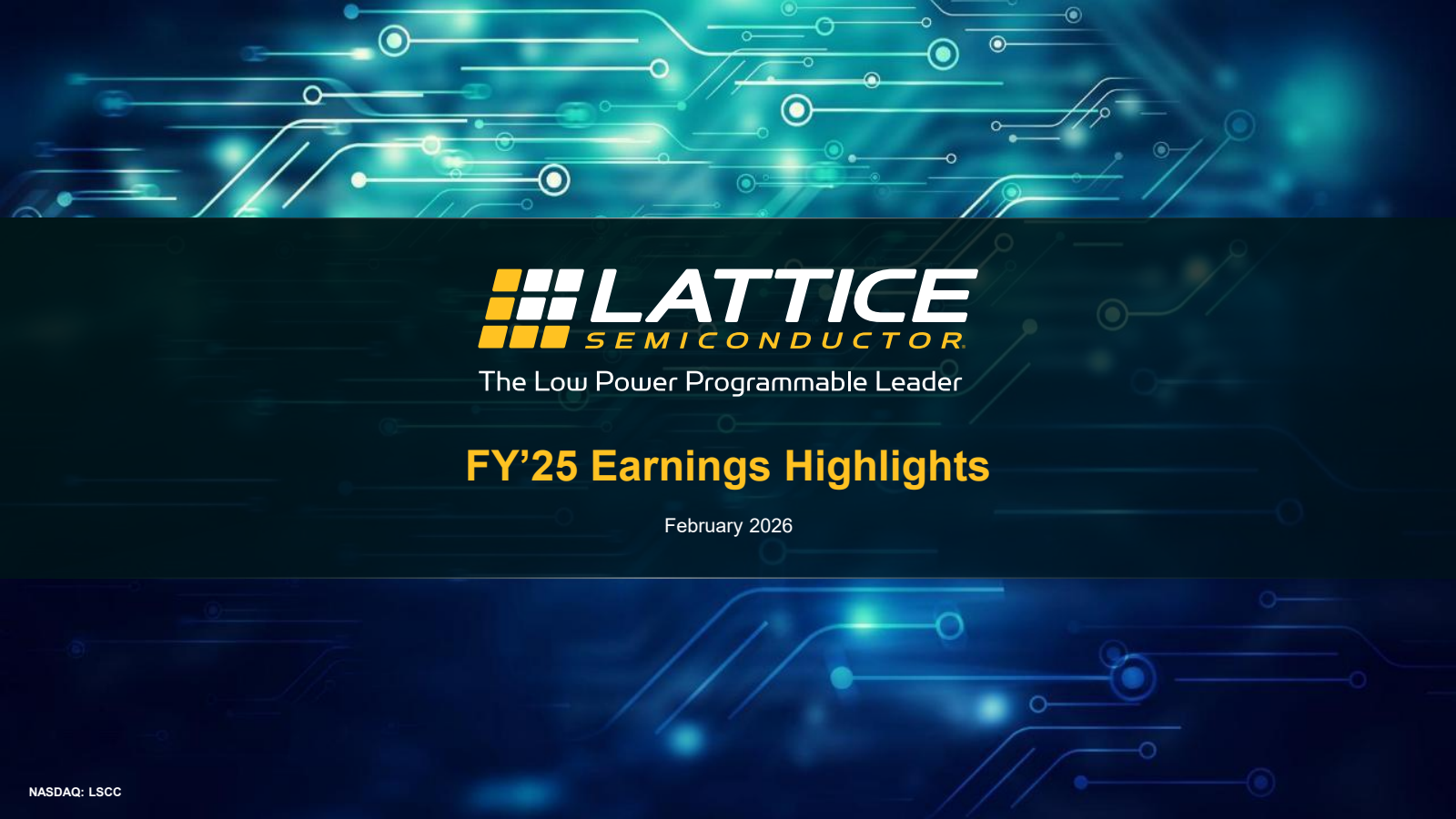 Lattice Semiconductor's Q4 2025 Slide Deck