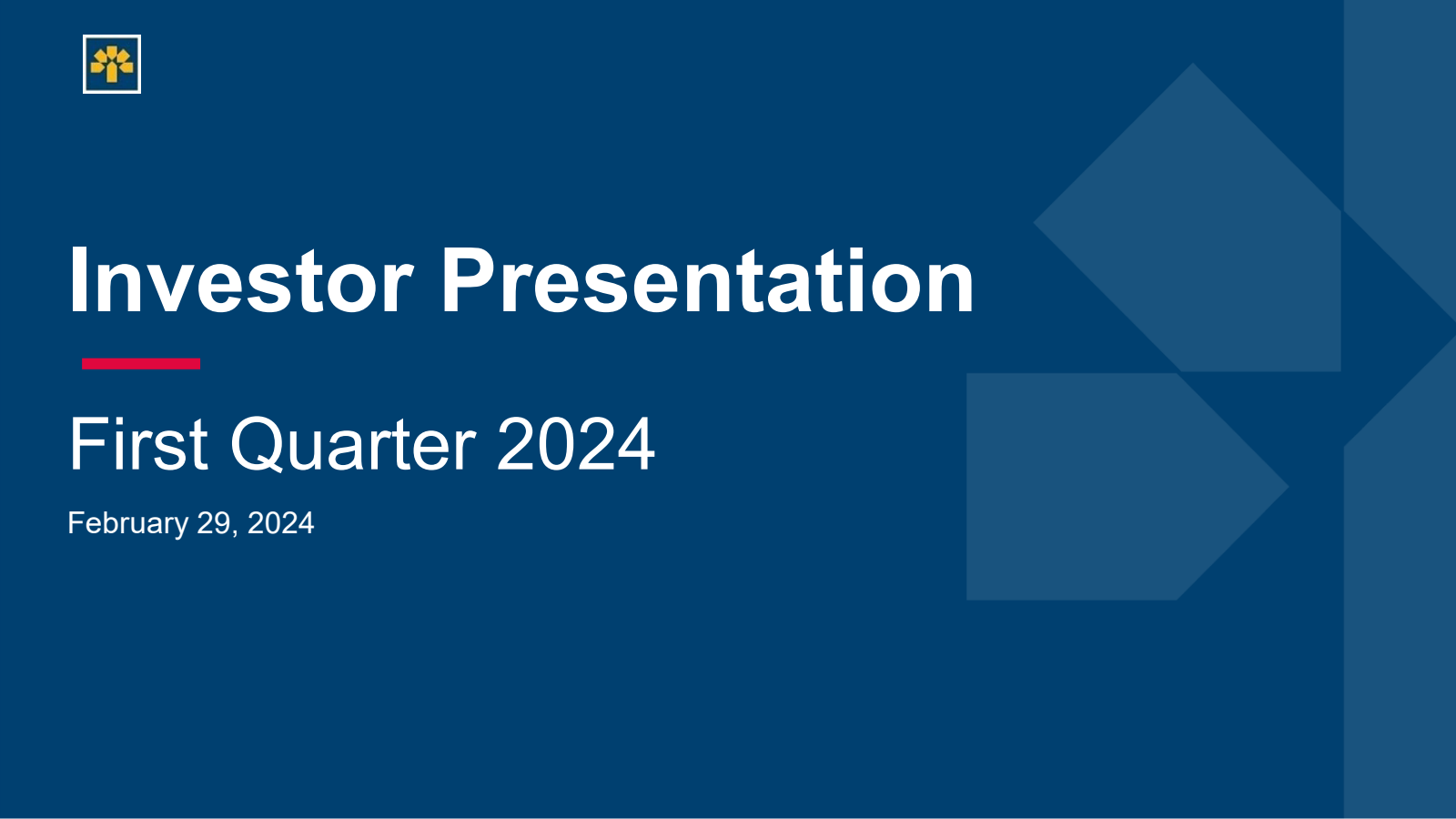 Laurentian Bank of Canada's Q1 2024 Slide Deck
