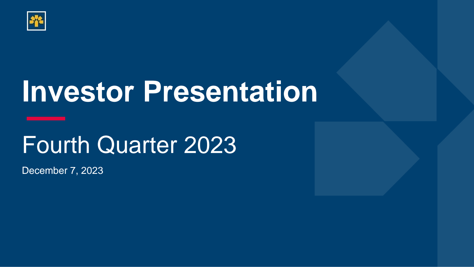 Laurentian Bank of Canada's Q4 2023 Slide Deck