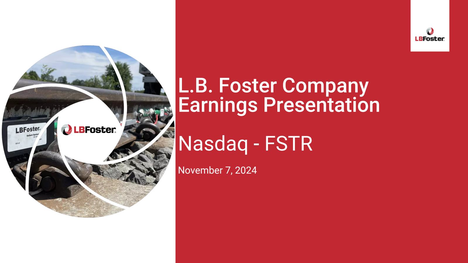 L.B. Foster's Q3 2024 Slide Deck